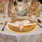 50 Pcs Round Paper Placemats Decorative Disposable Place Mats Table Mats for Dining Wedding Table Decoration Home Banquet New Years Festive Party Birthday Holiday (Gold)
